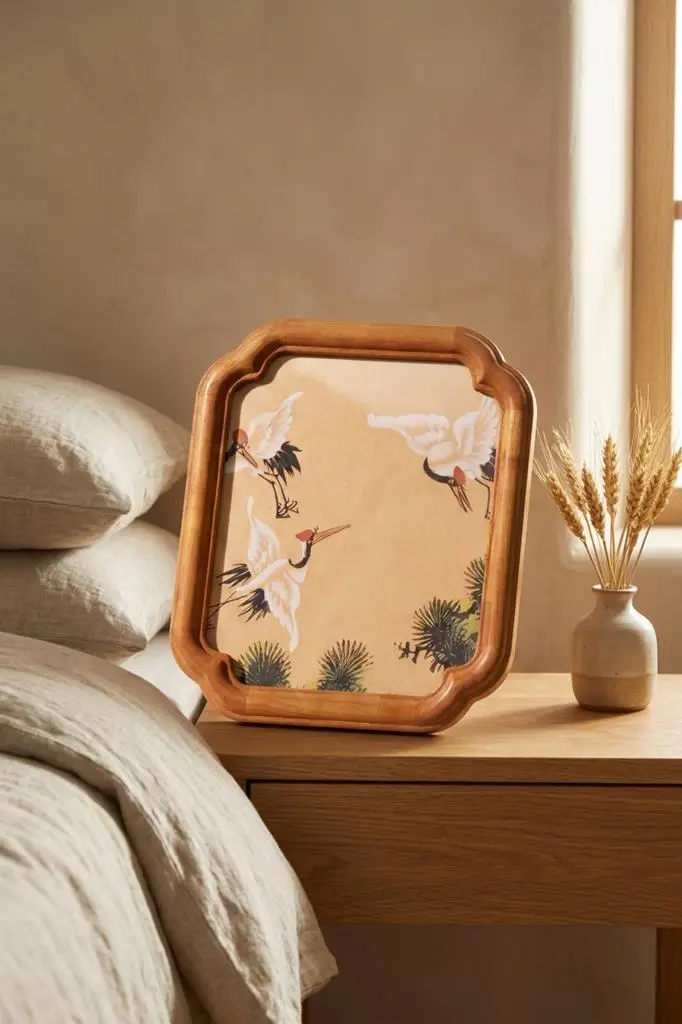 Atbyhome Vintage Oymalı Ahşap Çerçeve 20x25 cm - Kavisli Köşe Masa Üstü Fotoğraf Çerçevesi Ve Dekoratif Tablo