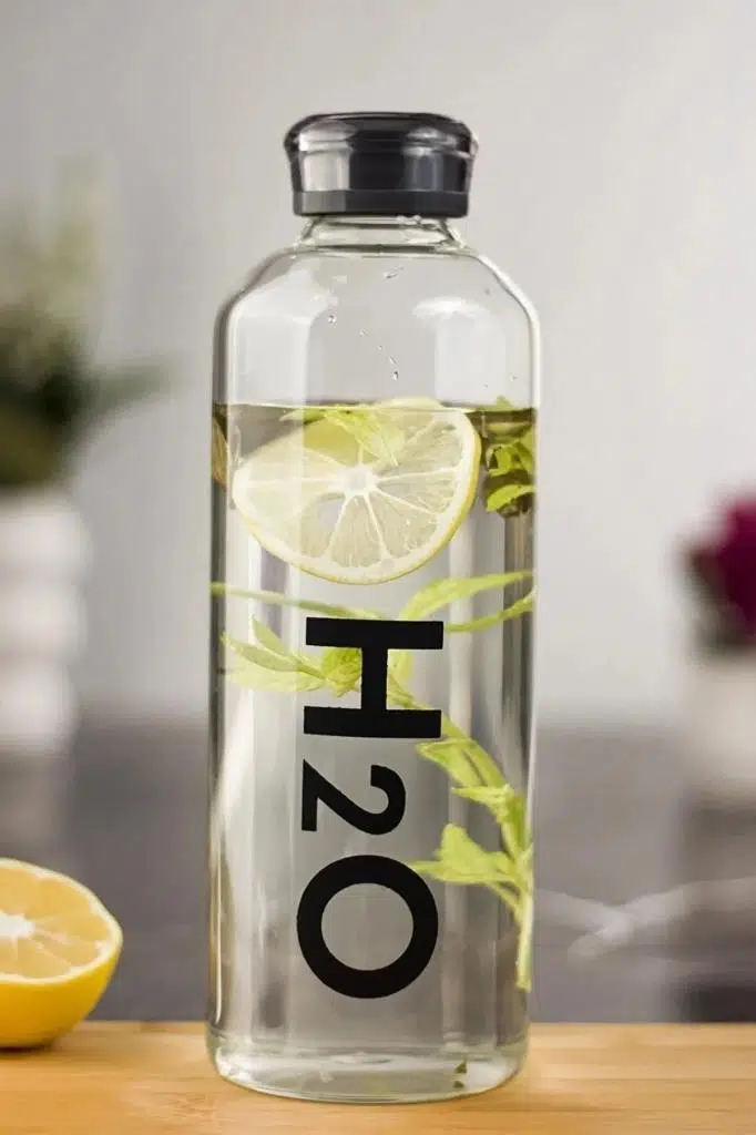 H2O Borosilikat Cam Matara 1 Lt Siyah H2O81001